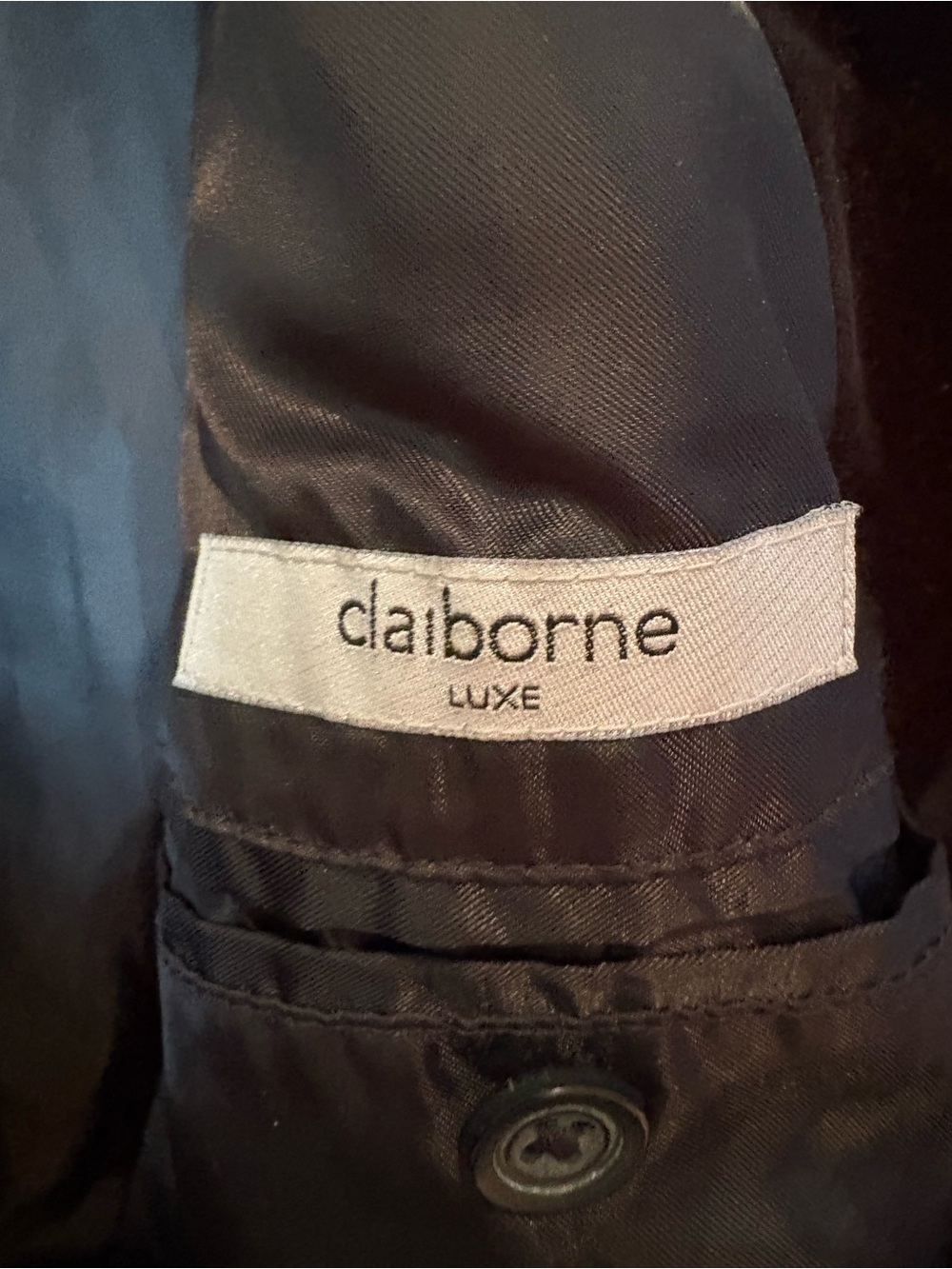 Claiborne Men's Black Velvet Sport Coat - Picture 3 of 5